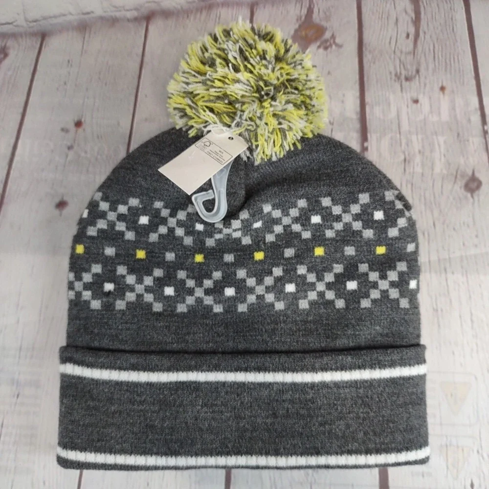 I'm Batman Unisex Kids Beanie Hat Toboggan One Sz Charcoal Gray Yellow White Pom
